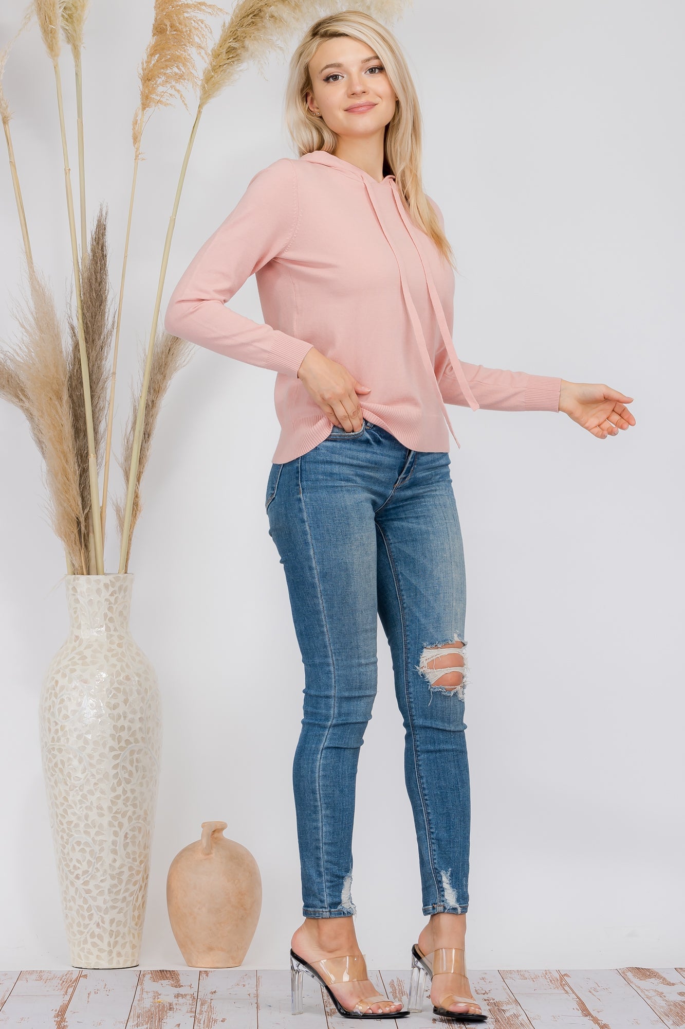 Blush Laid Back Sweater Hoodie - Baciano Official Store