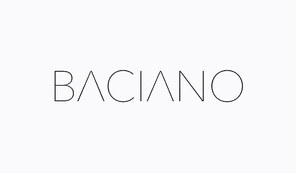 plain baciano black and white logo