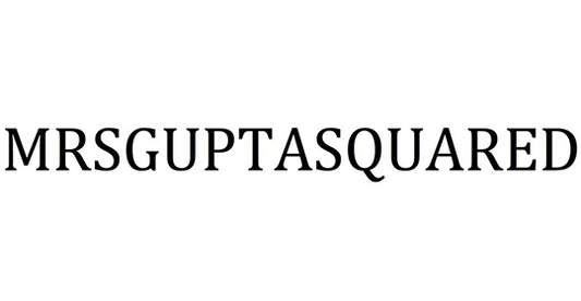 plain black and white logo of mrsguptasquared