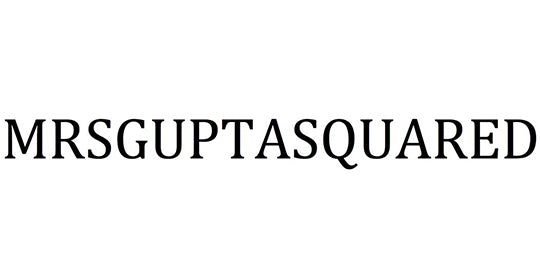 plain black and white logo of mrsguptasquared