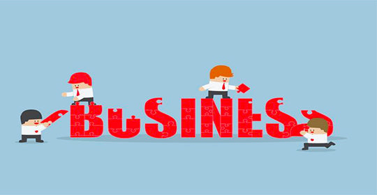 the word business creative banner