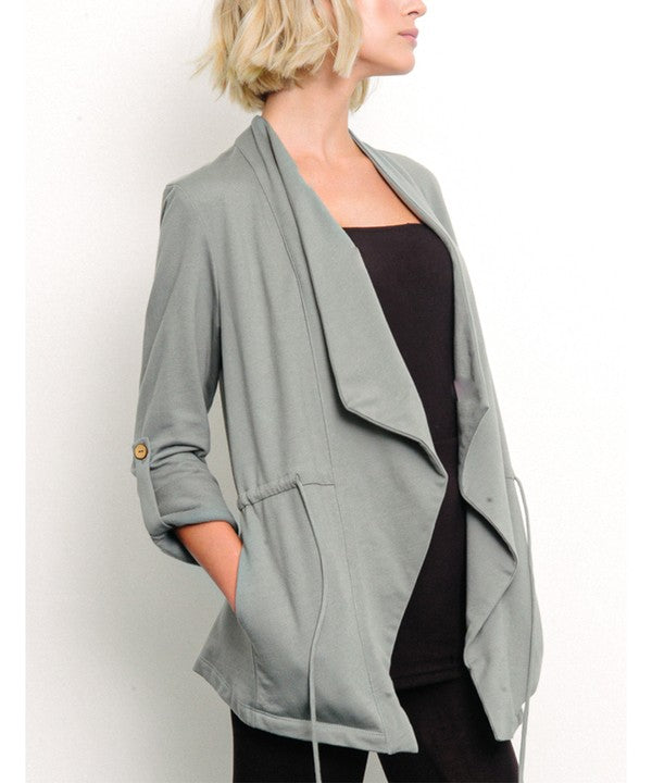 Hemp Open Front Jacket