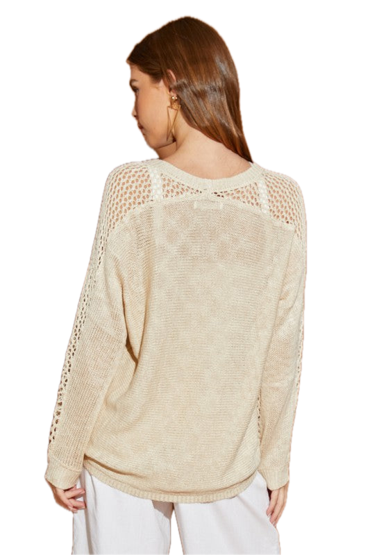 Hollow Detail Cardigan Sweater