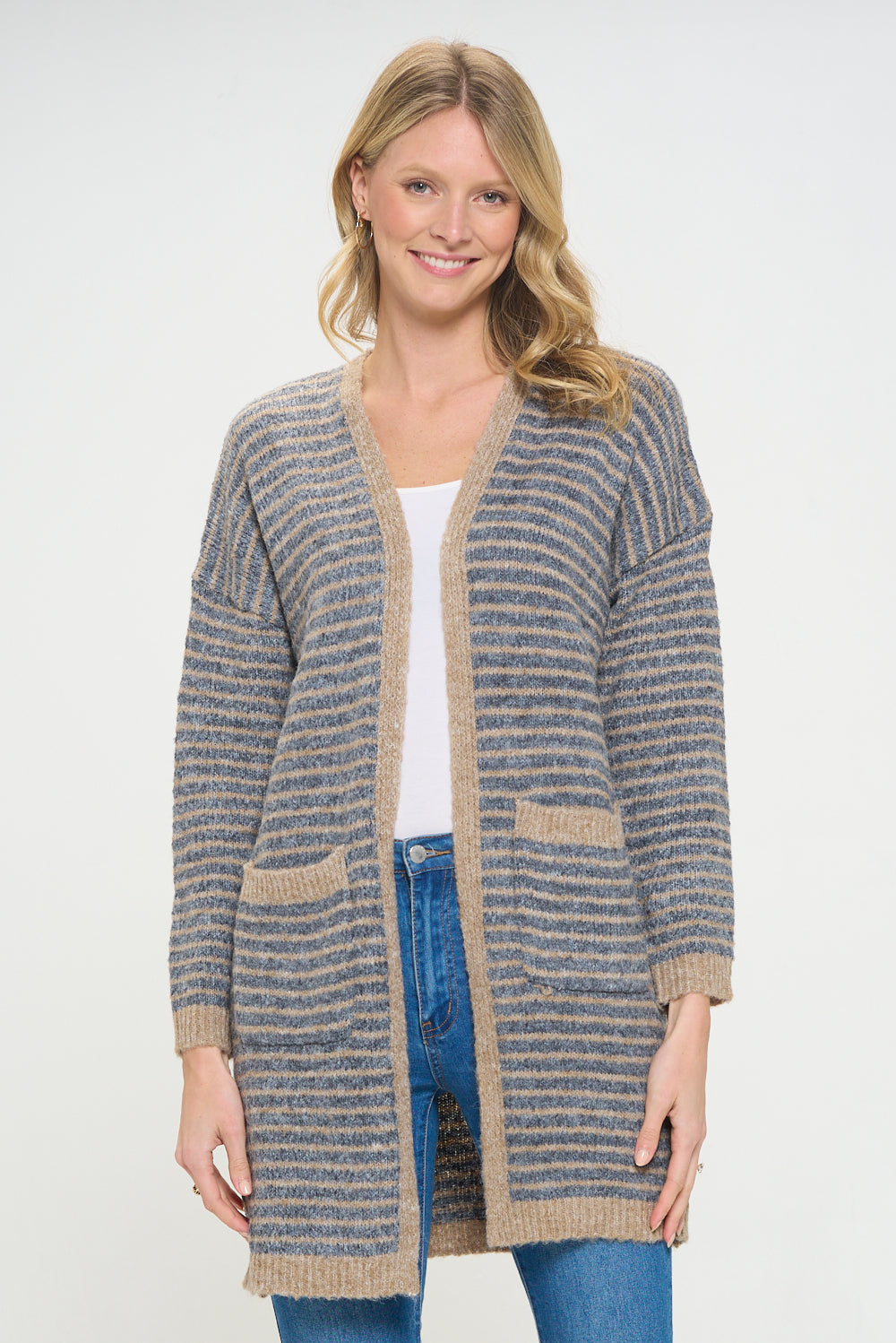 Mocha Stripe Cardigan