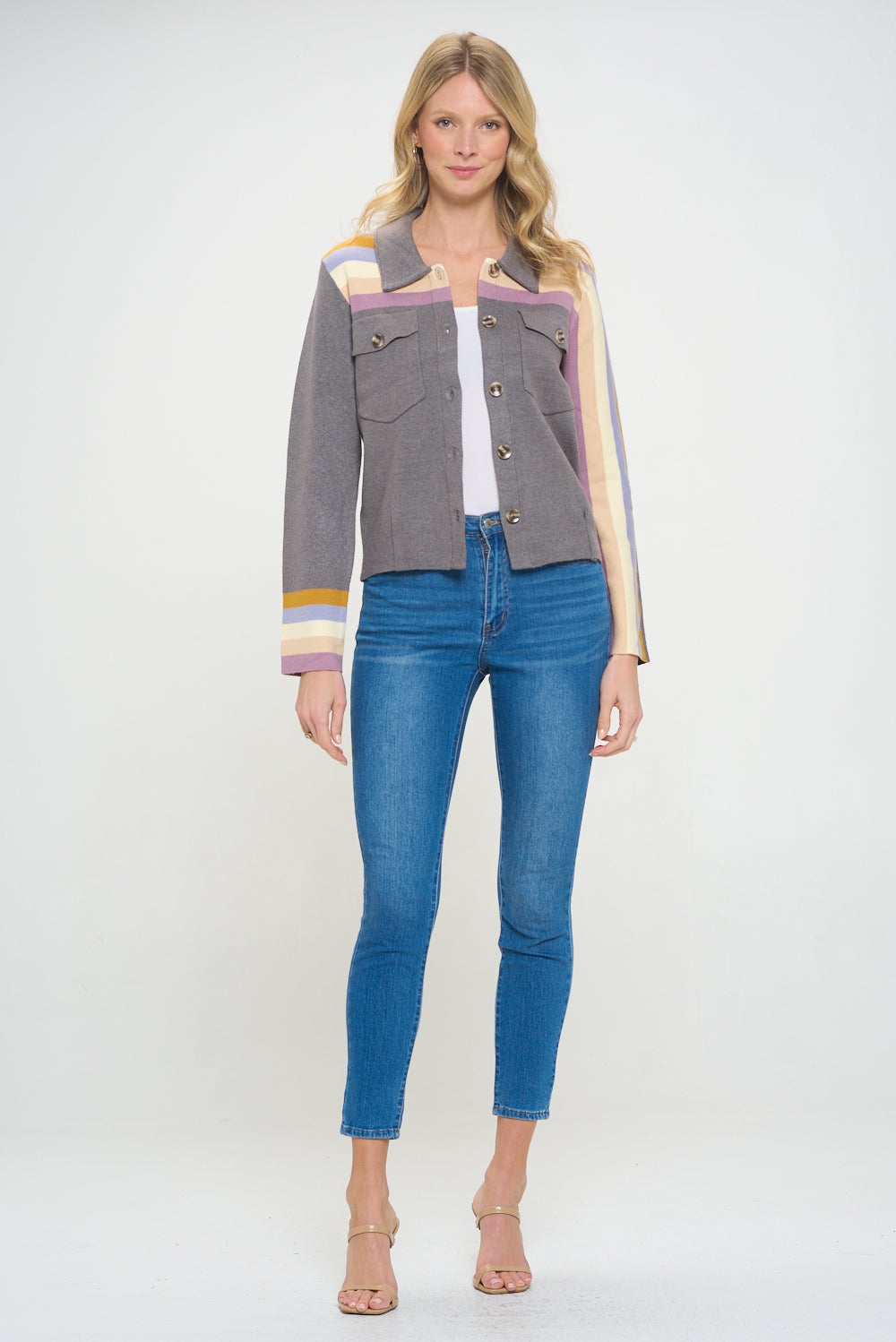 Rainbow Tracks Sweater Jacket