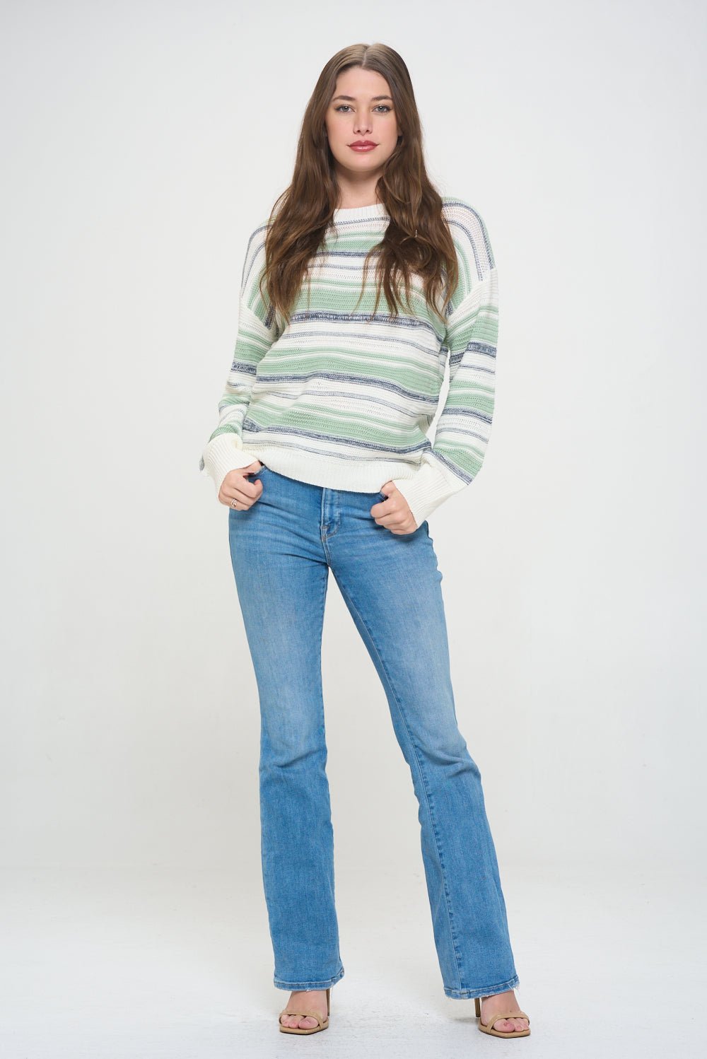 Aurora Meadow Striped Sweater - Baciano Official Store