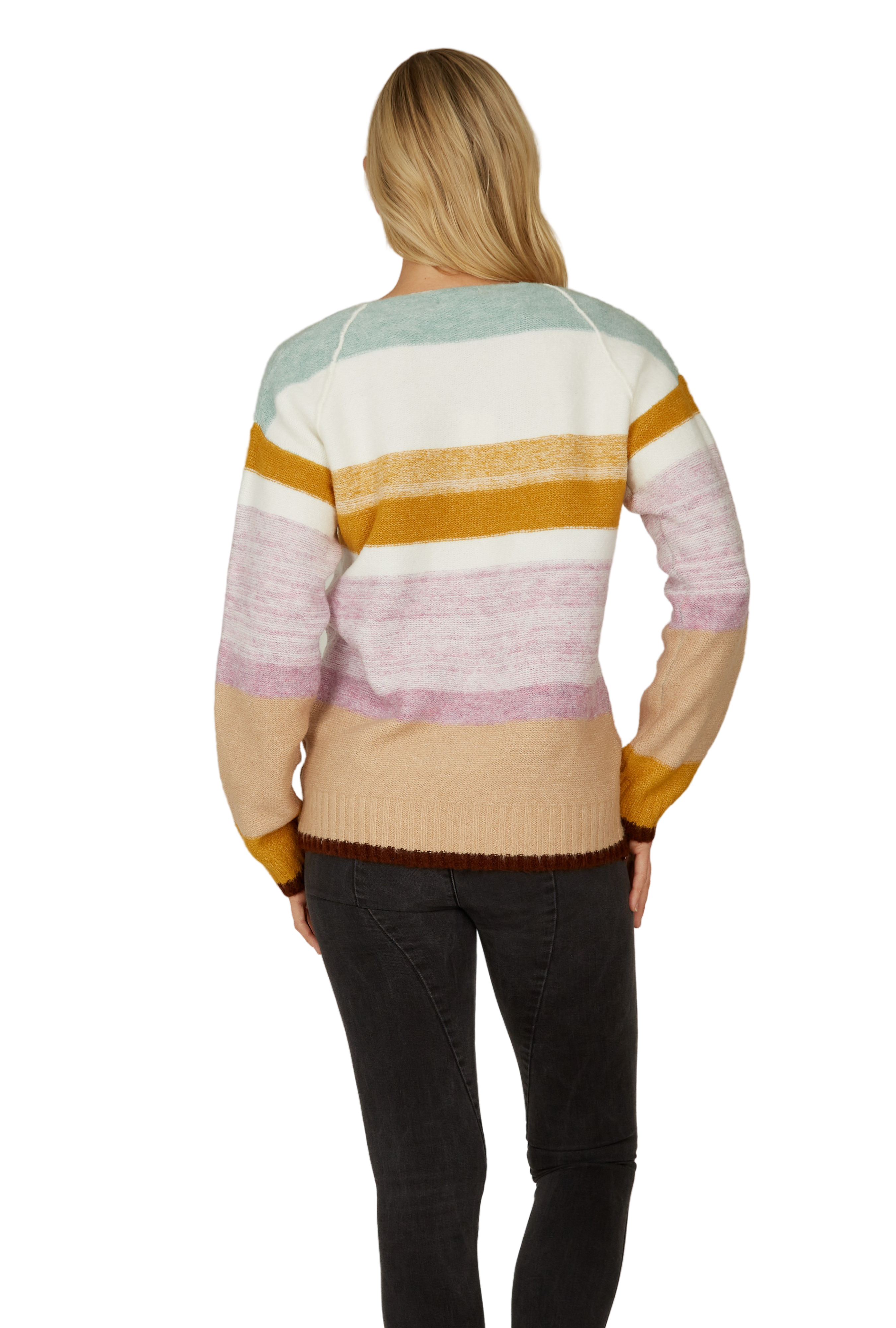 Stripe Print Pullover Sweater