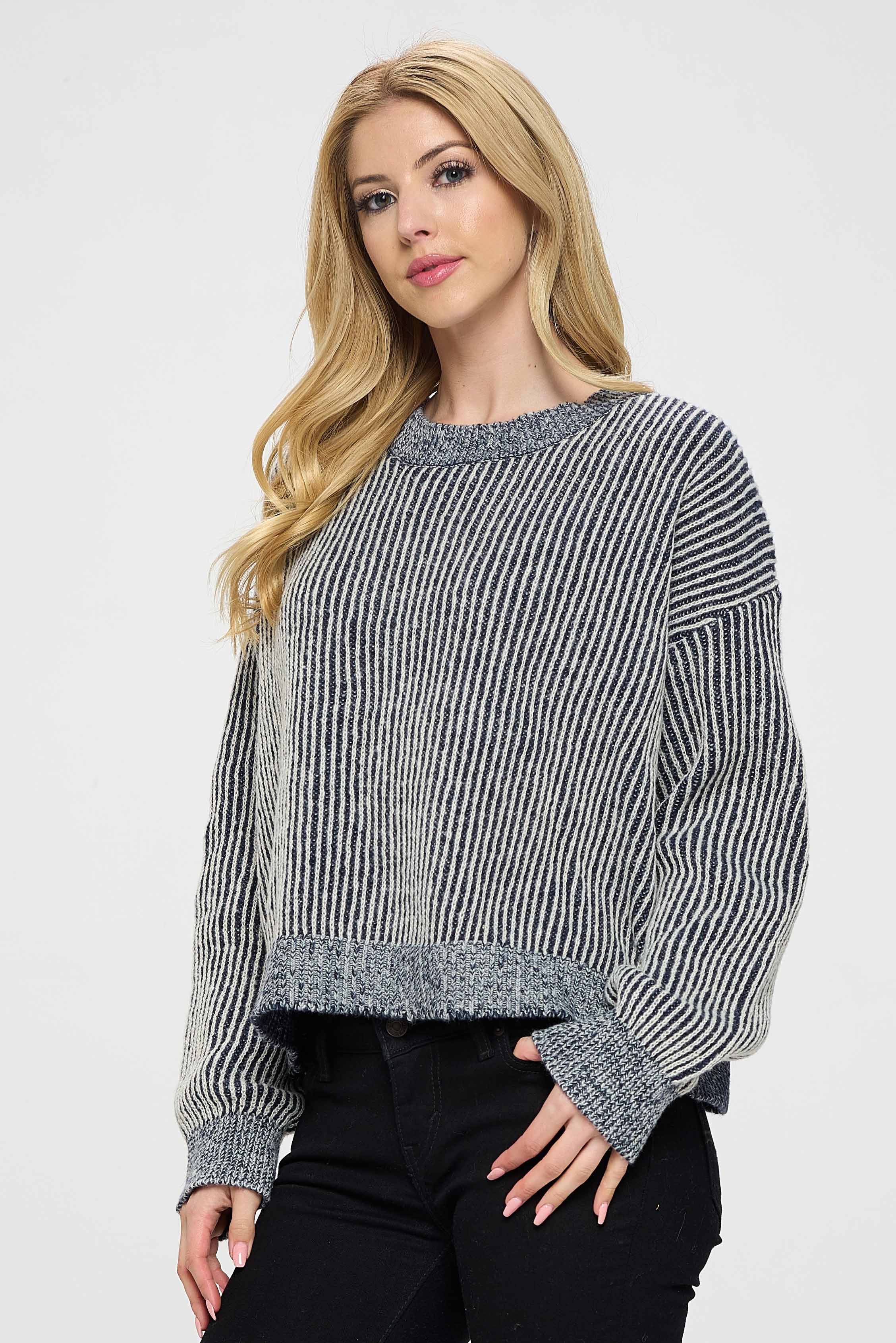 Overall, our black shaded sweater with a round neck and long sleeves is a stylish and comfortable piece of clothing that is perfect for a variety of occasions. It is versatile, easy to wear, and provides both warmth and style, making it a must-have addition to any wardrobe.